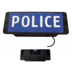 Napellenzőre rögzíthető LED-es POLICE tábla